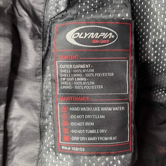 Olympia Moto Sports Mesh Tech Gear Jacket Women's XL - Picture 10 of 16